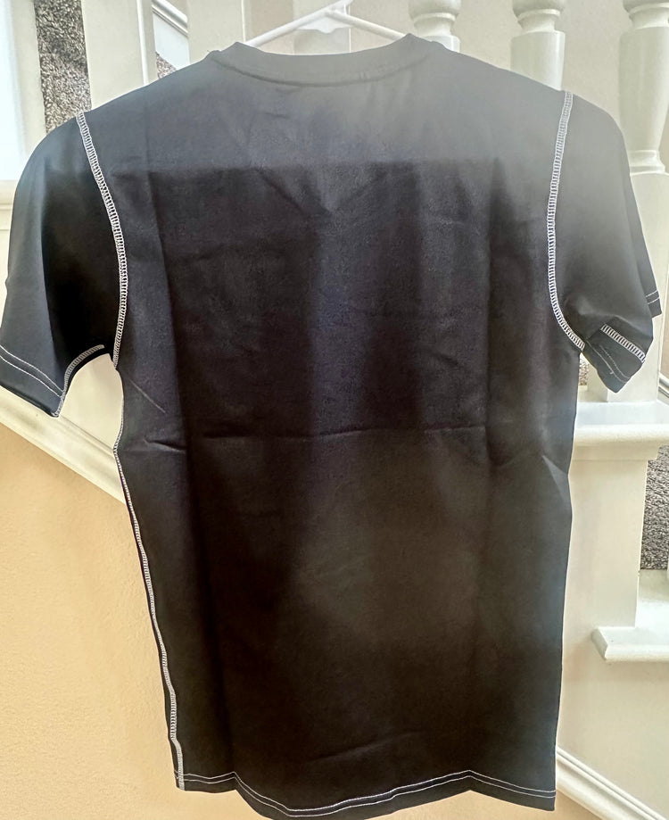BKS 411 Men's Black Compression V-Neck Shirt