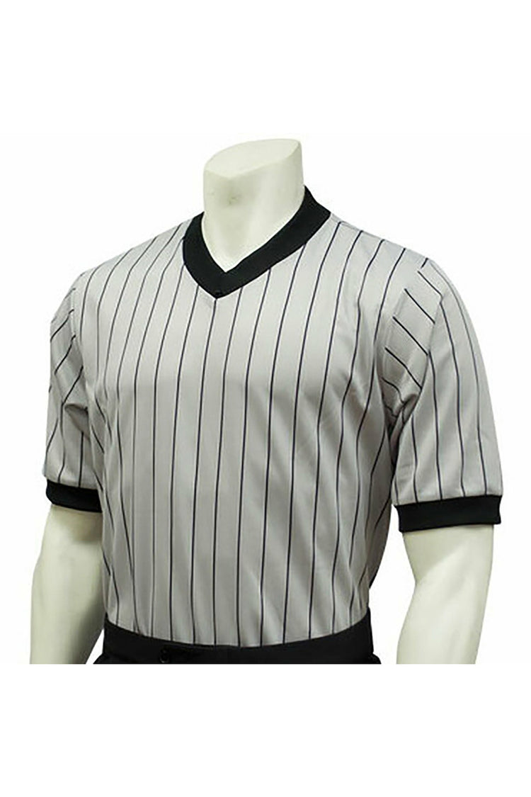 BKS 204 Men's GRAY Interlock Polyester with Pinstripes