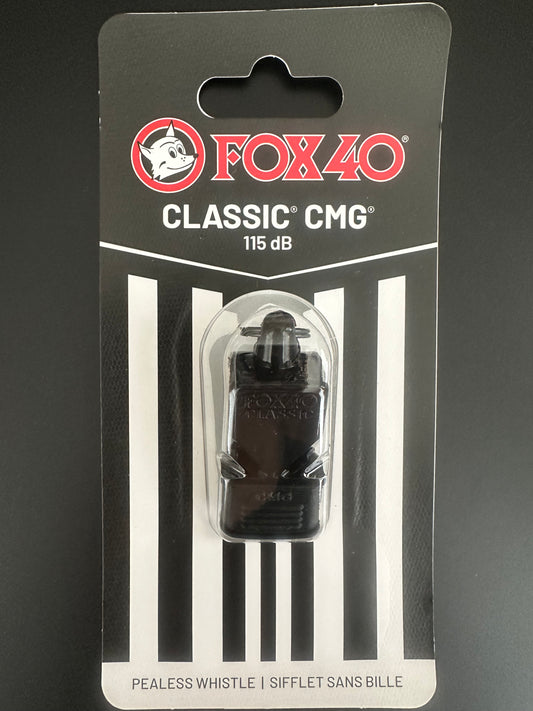 F40CMG Black Plastic Fox 40 Whistle with Cushioned Mouth Grip