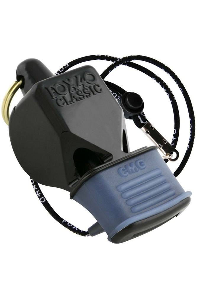 F40CMG Black Plastic Fox 40 Whistle with Cushioned Mouth Grip